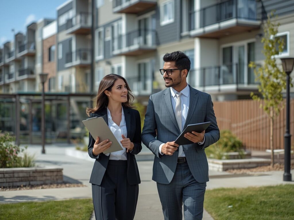 BMC Consulting Madison team conducting a property inspection and maintenance review for a local community.