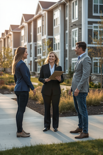 Property Manager meeting with residents